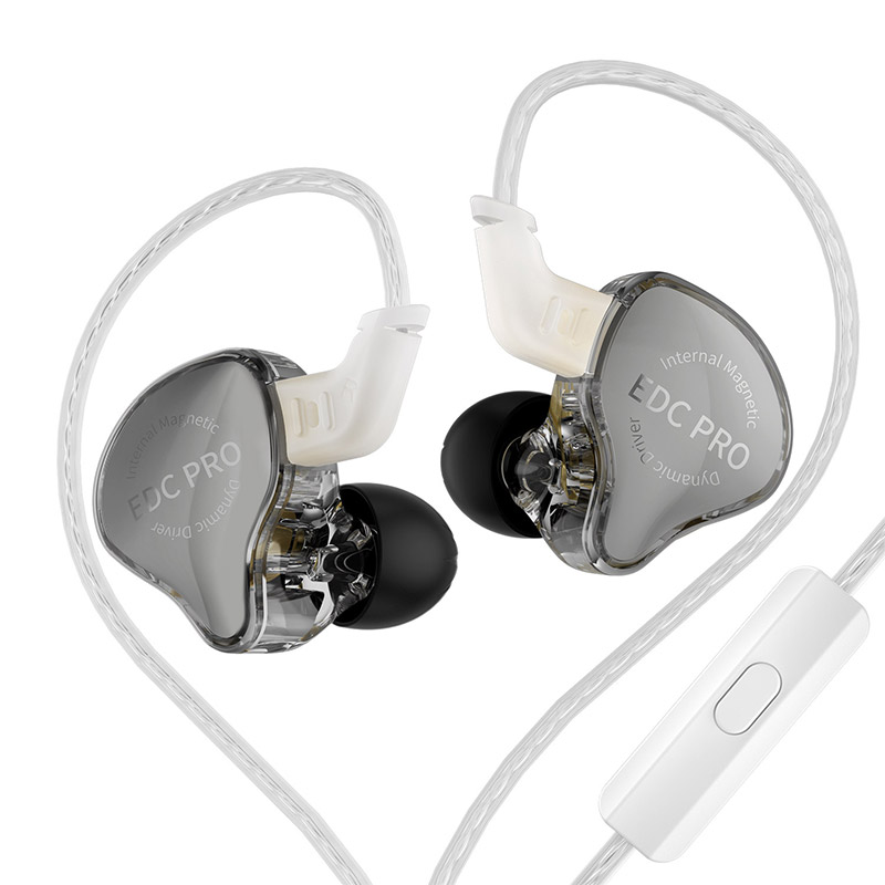 KZ EDC Pro auriculares con cable, audífonos de música de graves HIFI estéreo, Monitor en vivo de escenario, Auriculares deportivos de Metal para juegos, PK EDX PRO: Negro