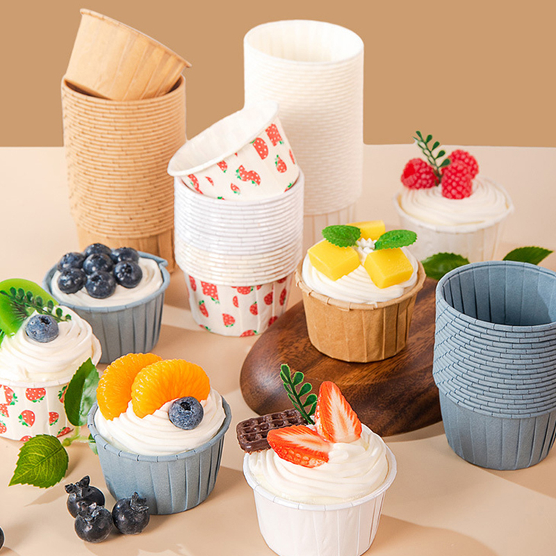 50Pcs Muffin Dessert Holder Cupcake Liner DIY Cake Wrappers Baking Cup Tray Case Cake Pastry Paper Cups Party Supplies