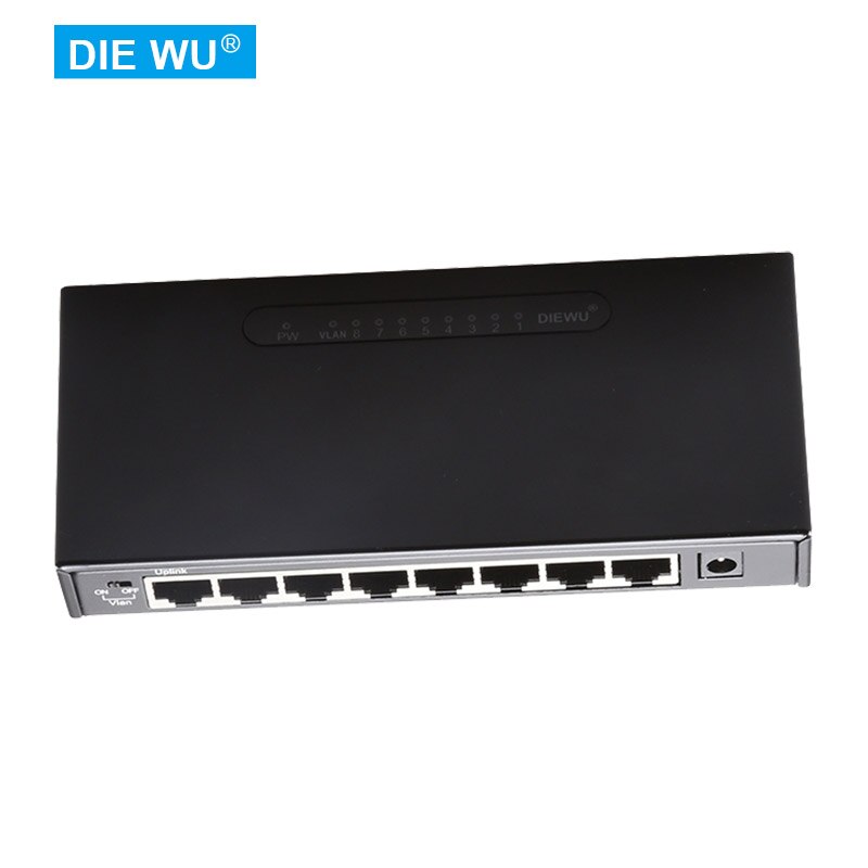 TXE099 8-Poort Gigabit Ethernet Onbeheerde Switch Thuis Netwerk Hub, Kantoor Ethernet Splitter, plug-En-Play Met Vlan Switch