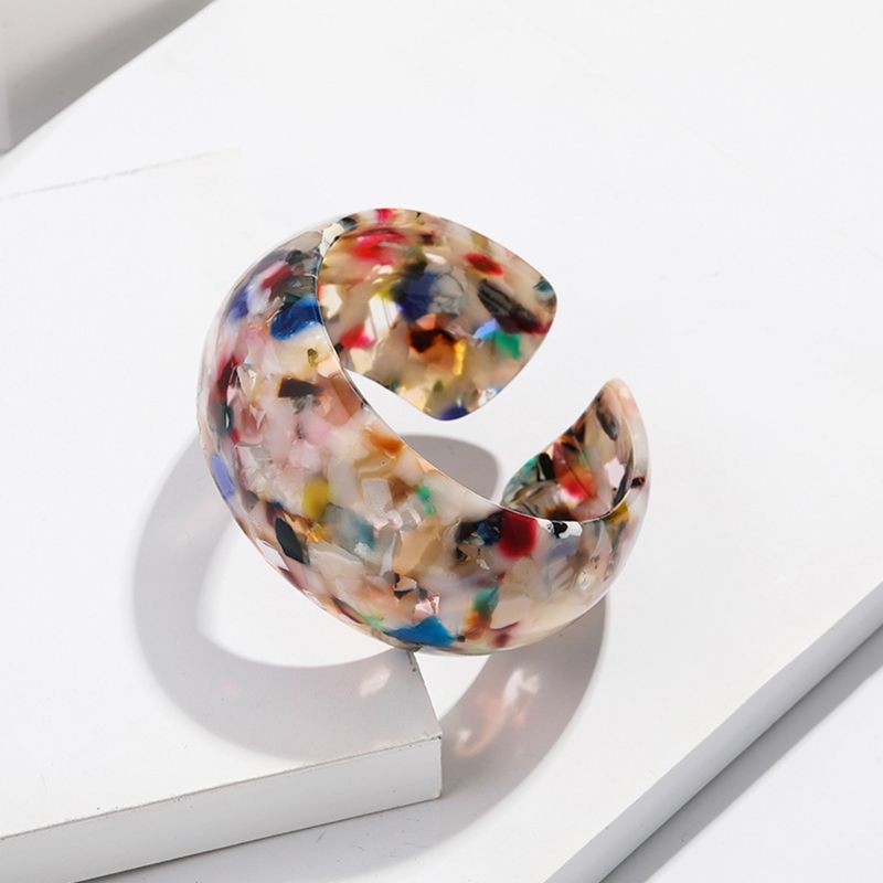 Leopard Bangle Acetate Plate Opening Wide Cuff Bracelet Women Jewelry Decorations