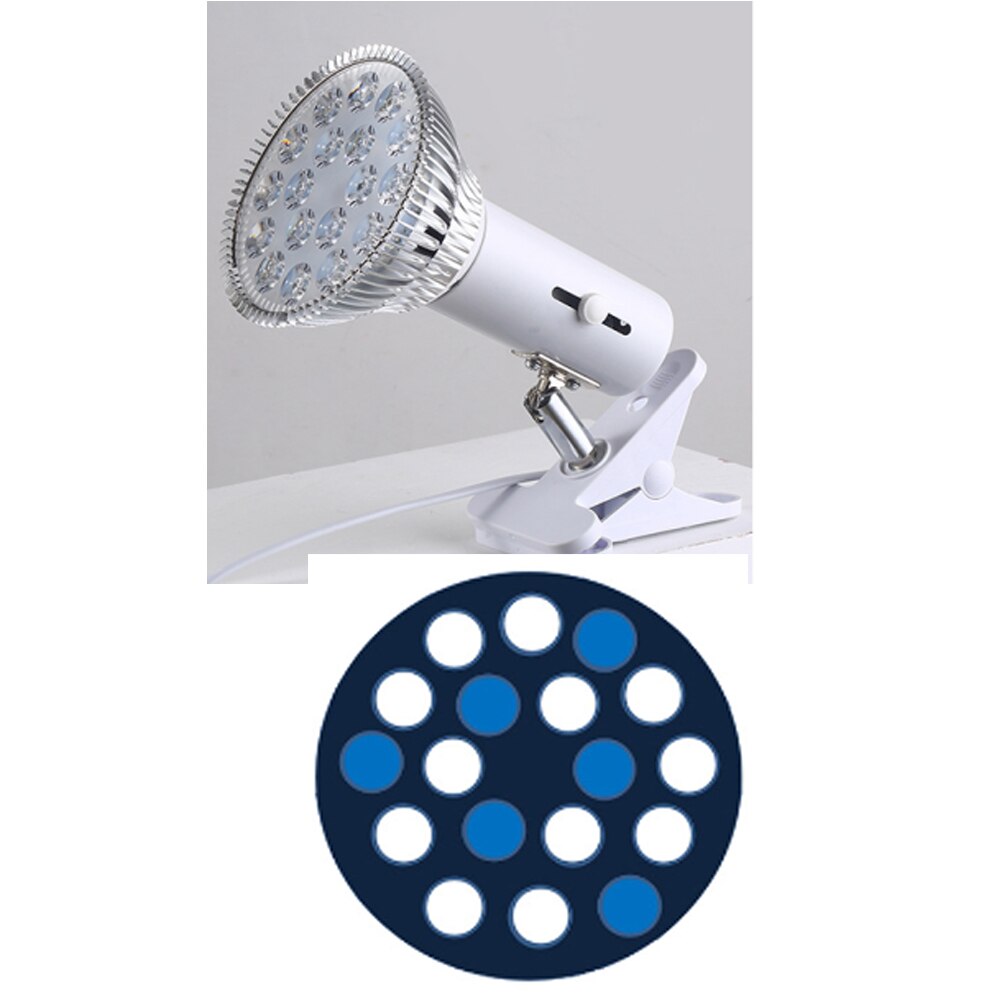 54W Full Spectrum LED Aquarium Light E27 PAR38 Plant Grow Bulb for Coral Reefs (bulb with holder): S18G-E27 Holder