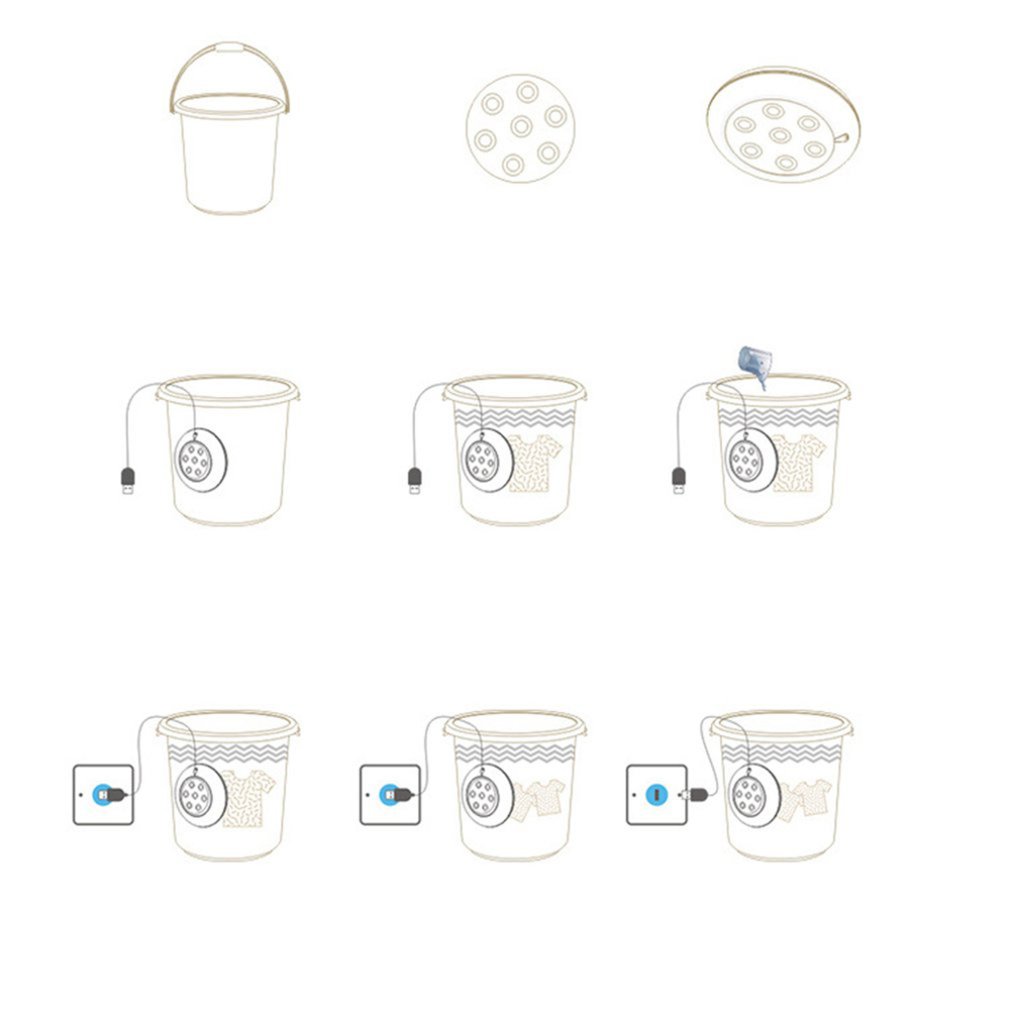 Ultralyd turbin vaskemaskin reise bærbar turbin vask klær college sovesal mini vaskemaskin