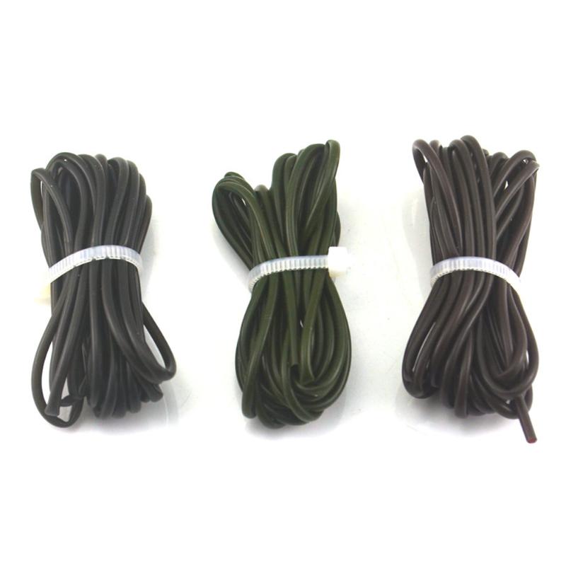 3Pcs/Set 1M Carp Fishing Gear DIY Silicone Soft Rigs Tube Sleeve Pretend Fishing Lines For Carp Fishing Tackles Accessories Tool