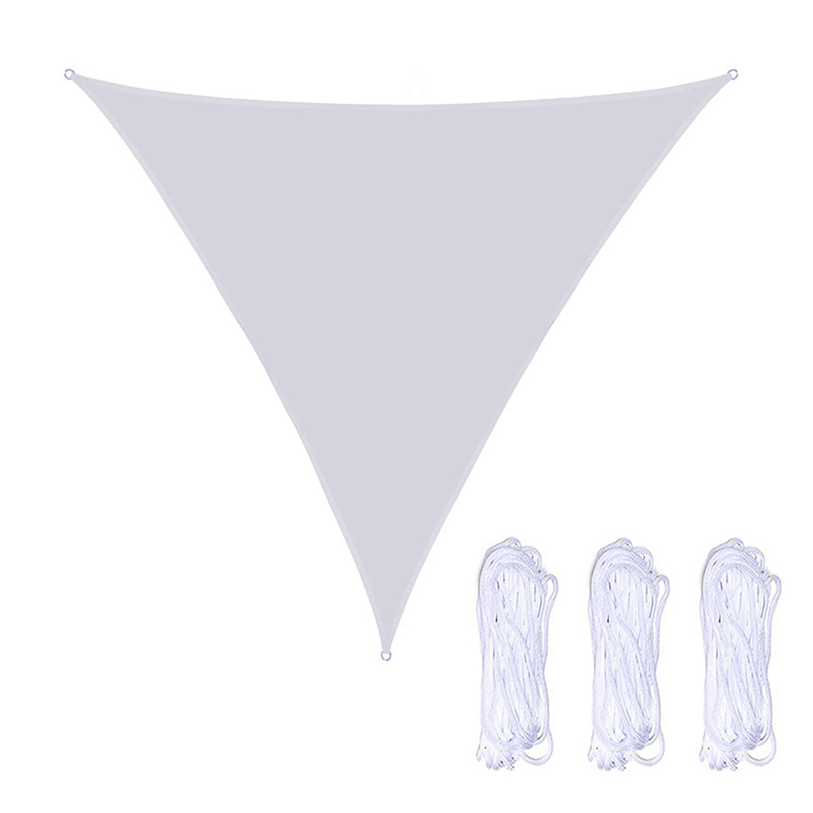 Outdoor Shade Sail 3 Ropes Sunshades Awnings Anti-UV Courtyard Summer Sunscreen Black UV Protection Waterproof Open Air Triangle: White