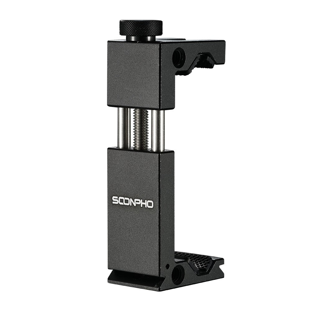 SOONPHO Aluminum Phone Tripod Mount Adapter Clip Bracket Holder Stand for iPhone Andriod Smart Phones Video Shooting