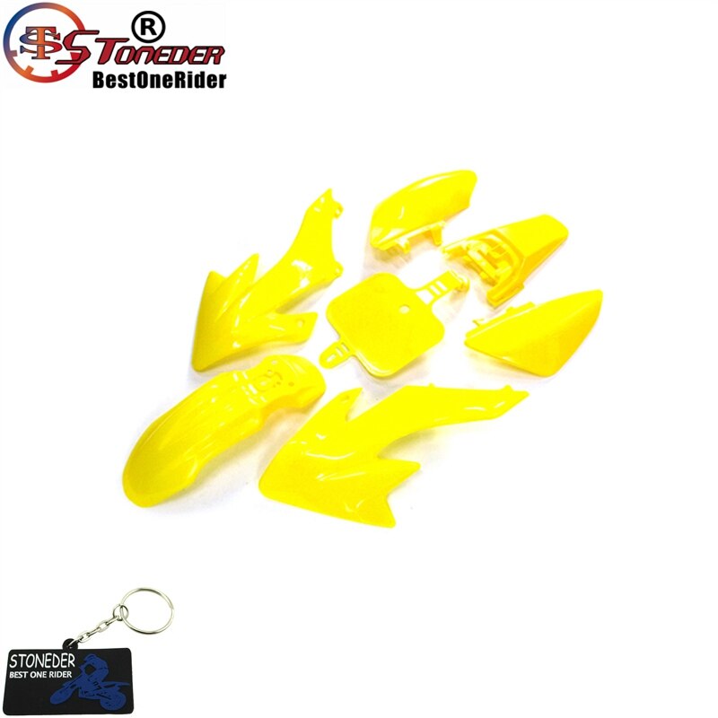 Stoneder Kuip Plastic Fender Kit Voor XR50 CRF50 Ssr Thumpstar Stomp Coolster Pitsterpro Braaap Sdg Gpx Dhz 50-160cc Pit Bike: Yellow