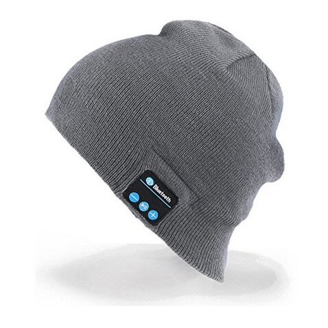 Wireless Bluetooth headphones ski hat cap Music Smart Caps Headset earphone helmet: Dark gray