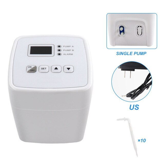 Automatic Watering System DIY Micro Drip Irrigation Kit Houseplants Cultivation Device With Digital Interval Programmable Timer: Yellow