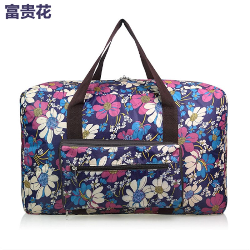 Large Capacity Bags Waterproof Function Handbags Shoulder Bag Women Tote Weekend Duffle Folding Luggage Travel Bag: flora