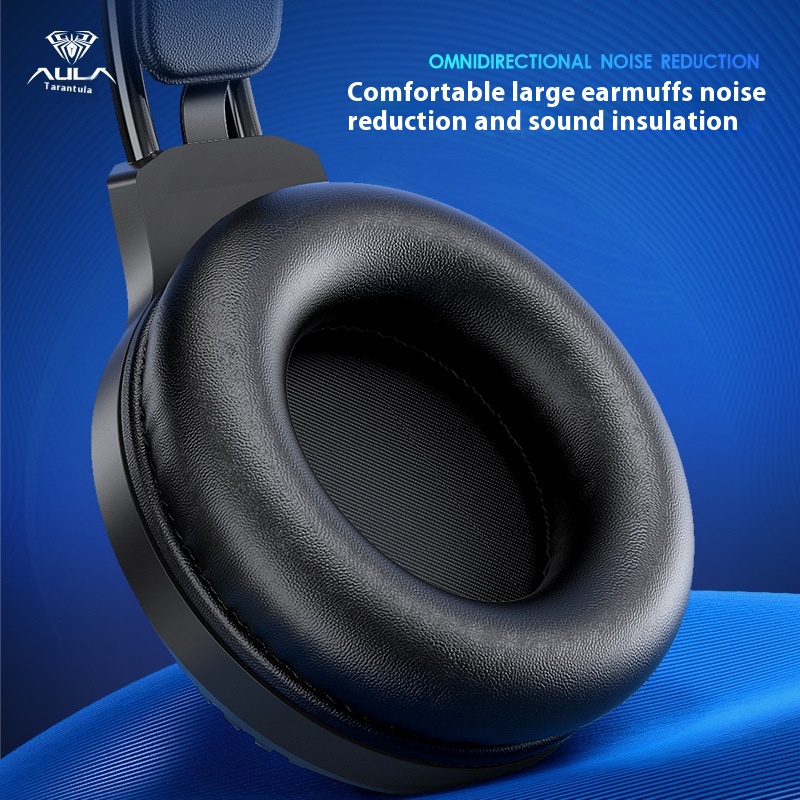 AULA S605 Gaming Headset - Kabelgebunden USB, RGB Stereoskopisch, Aktive Geräuschunterdrückung, Mikrofon