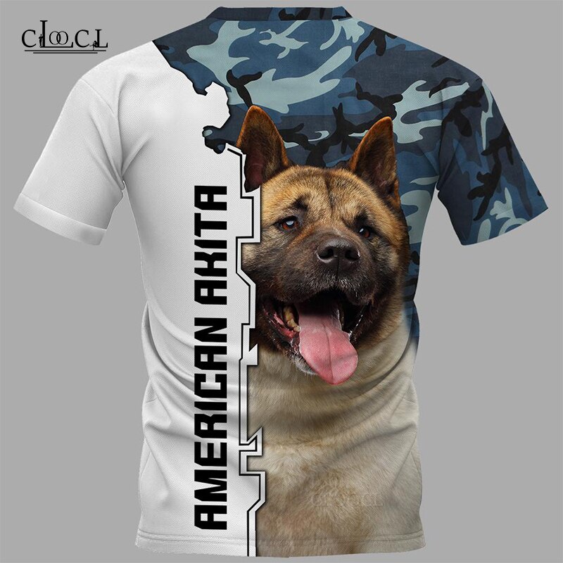 CLOOCL Newest Popular American Akita 3D Printed Men T Shirt Harajuku Summer Short Sleeve Casual Unisex Tops