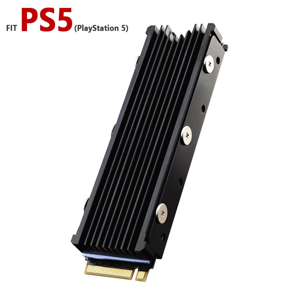 Stofdicht Nvme Ngff M.2 Heatsink Cooling Metalen Plaat Thermische Pad Voor M.2 Ngff 2280 Pci-E Nvme Ssd Ondersteuning PS5