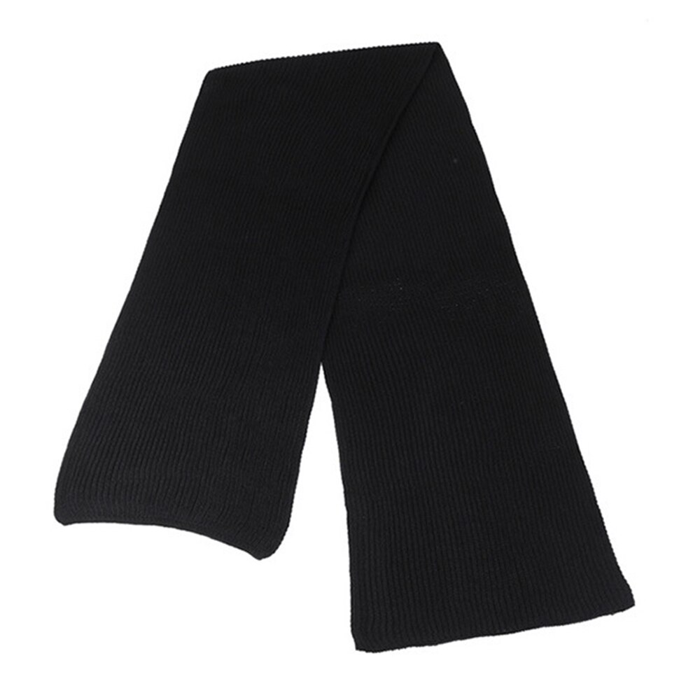 Hommes hiver coréen couleur unie tricoté écharpe de noir gris épaissi foulards pour les hommes