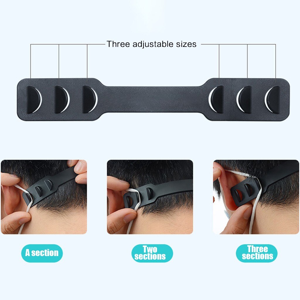 3Pcs Adjustable Anti-slip Mask Ear Grips Extension Hook Face Masks Buckle Holder Adjustment Mask Extending Belt For Mask