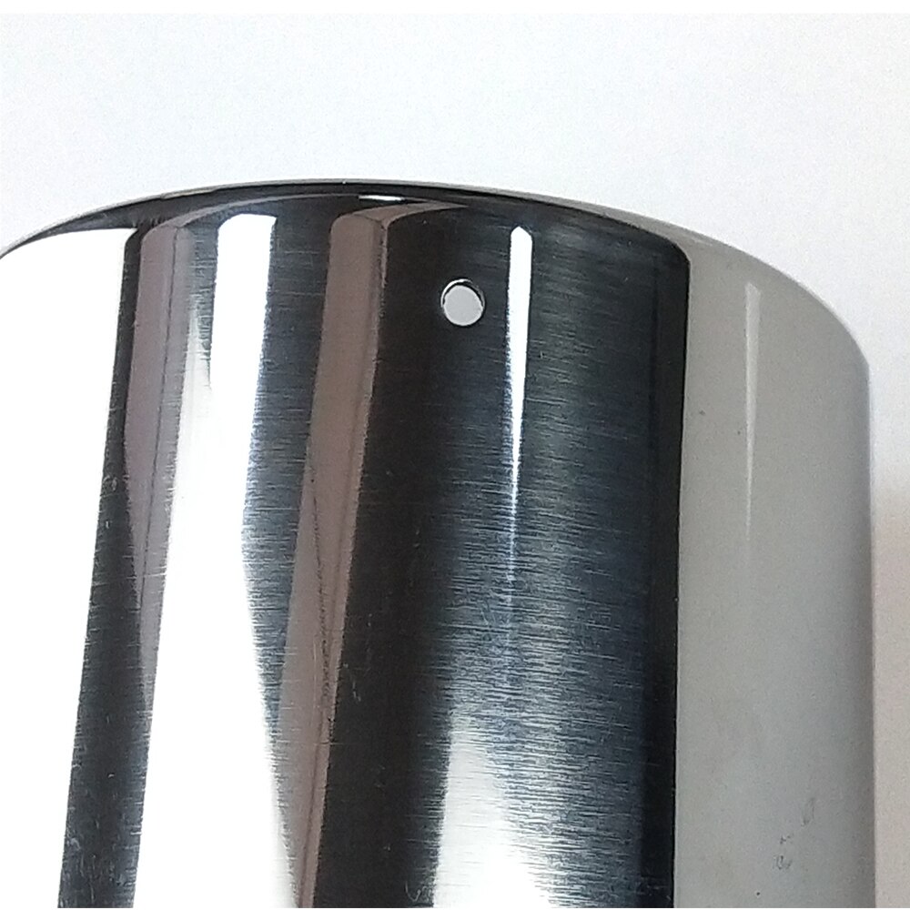 1 stk 114mm udtag universal modifikation biltilbehør sølv krøllet flange lyddæmper udstødning rustfrit stål spids enderør