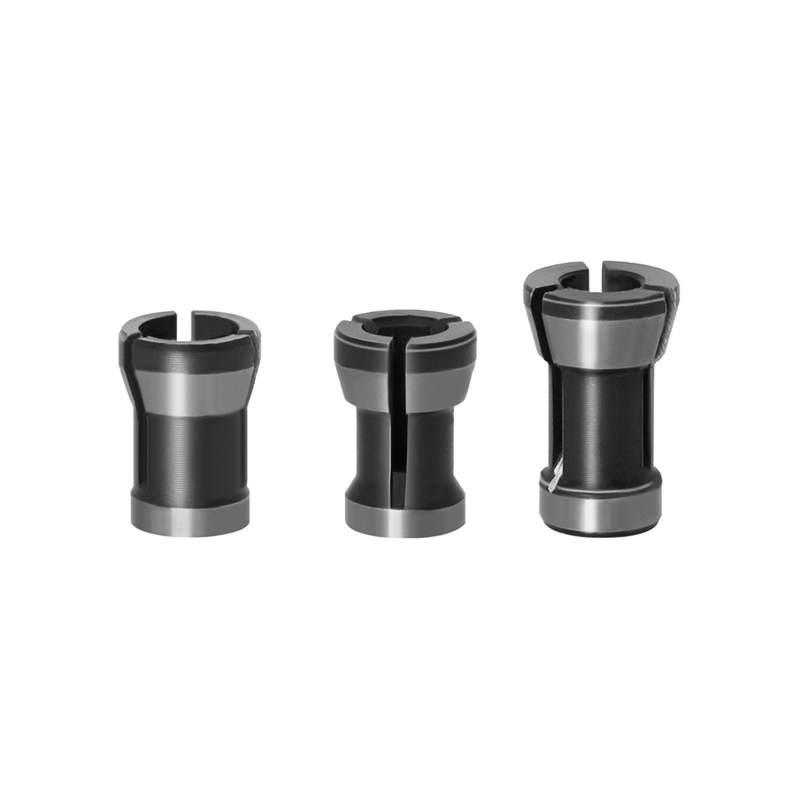 6pcs Router Collet Chuck 6mm 6.35mm 8mm Bushing Durable Extension Rod Woodworking Adapter Milling Cutter Reduction Sleeve Split