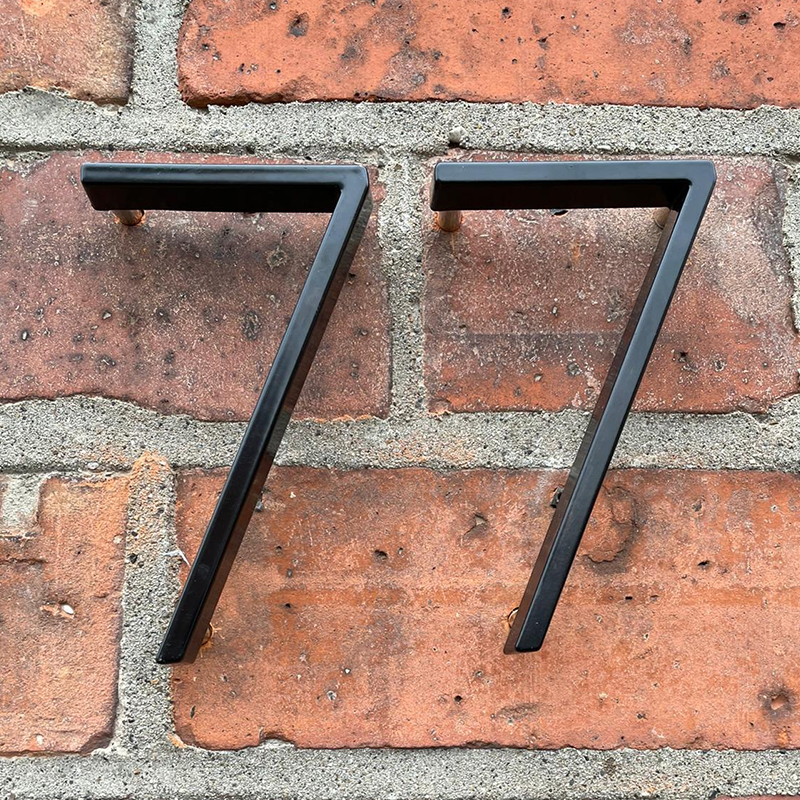 Numéro de maison flottant en aluminium noir, numéro de maison extérieur, numéros de porte d'appartement, panneau d'adresse de boîte à lumière, 125mm, 5 po, #0-9