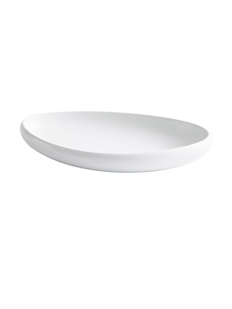 Modern Oval Ceramic Dinner Plate Household Simple Tableware Set Steak Barbecue Plate Table Decoration Kitchen Utensils Porcelain