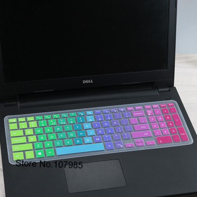 15.6/17.3 inch Silicone laptop keyboard cover Protector Voor Dell Inspiron 15 17 3000/5000/7000 serie i5755 5748 I5547 i3551: Rainbow