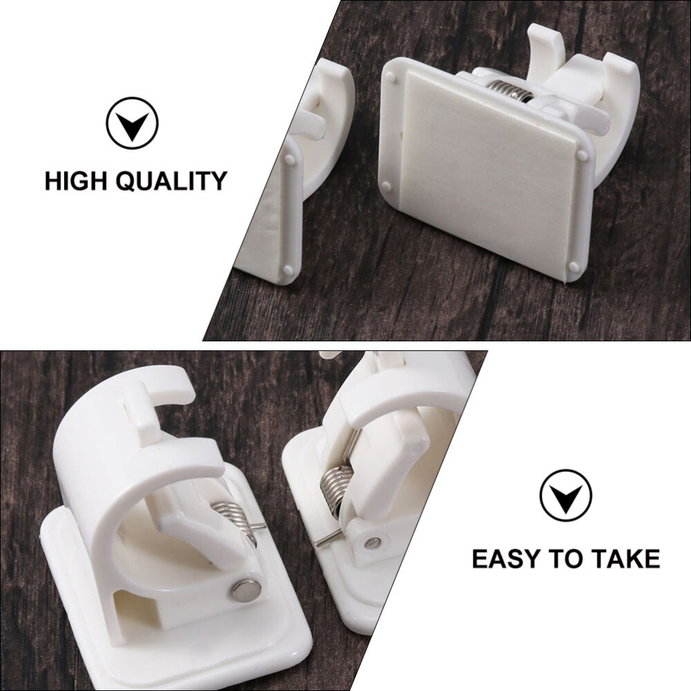 6 ganchos de parede autoadesivos dos suportes da haste da cortina dos pces para pólos do suporte da haste da cortina