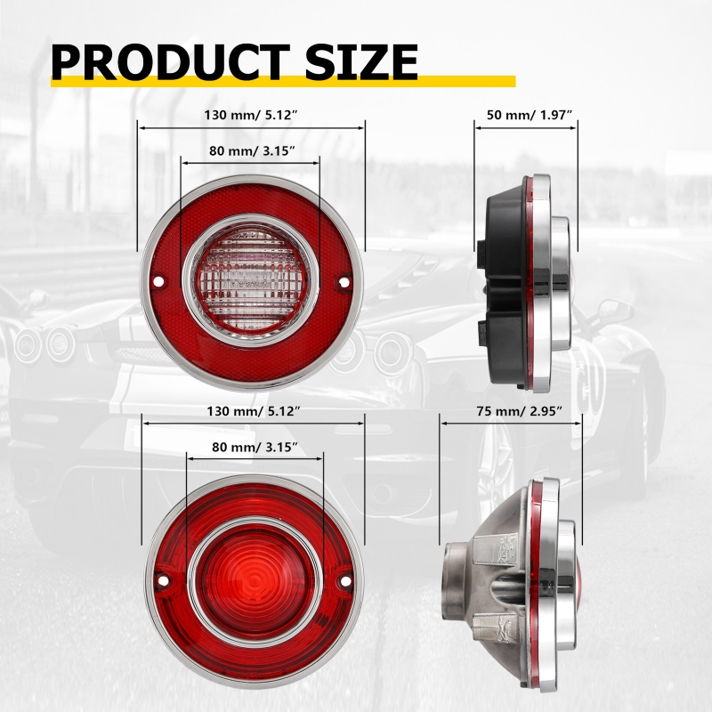 4 Teile/satz Auto LED Rücklicht Rücklicht Bremse Hinten Licht für Korvette C3 1975-1979 (ohne Glühbirnen)