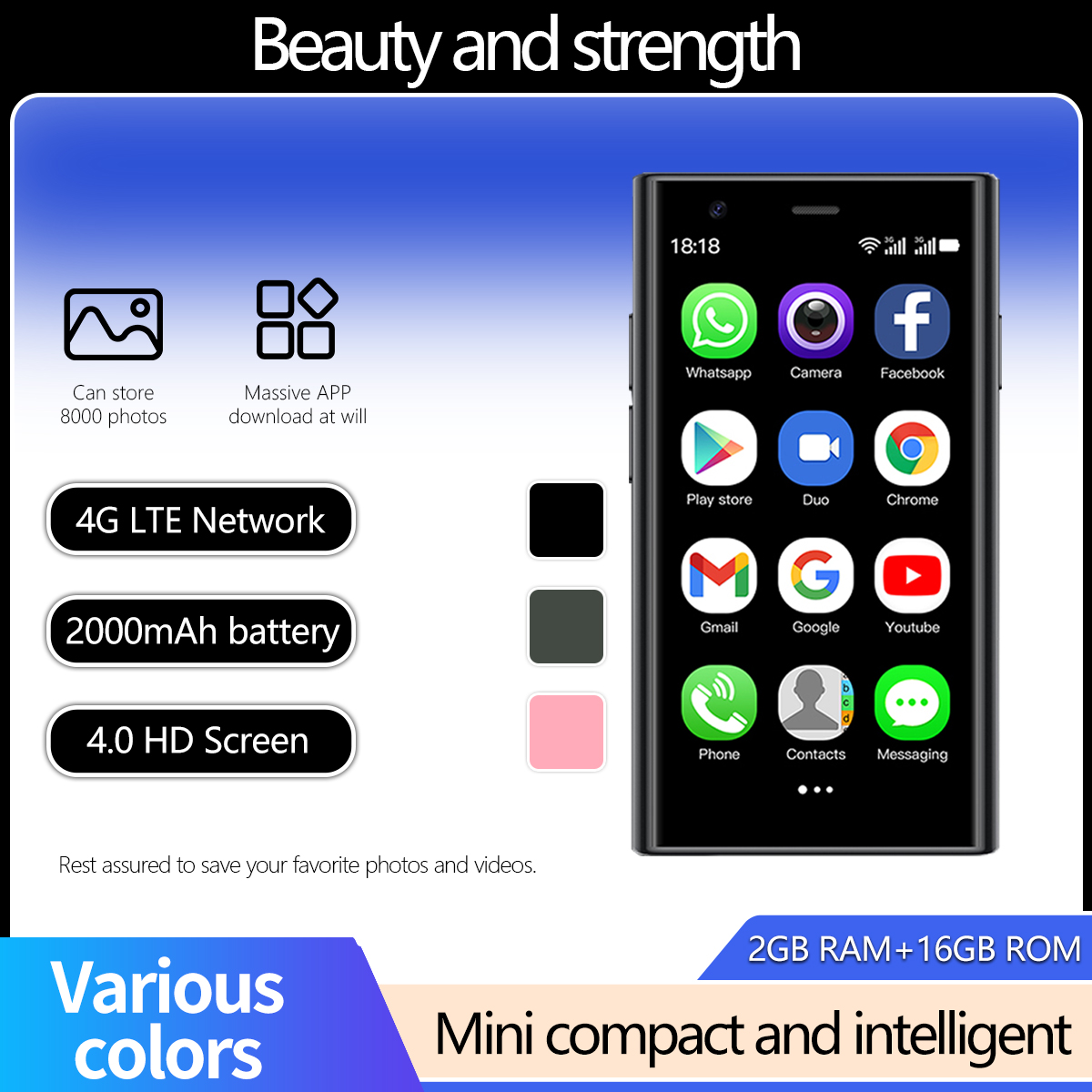 Mini smartphone S23, versão global, sistema Android, perfeito para aprendizagem e entretenimento, suporta posicionamento 3G