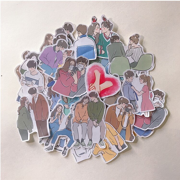 42pcs Couple Love stickers/Scrapbooking Stickers /Decorative Sticker /DIY Craft Photo Albums