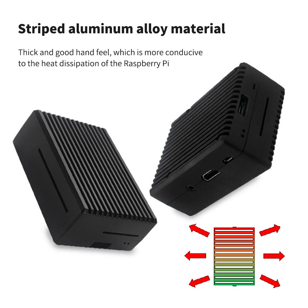 Voor Raspberry Pi 3 Model B Aluminium Case Passieve Koeling Shell Metalen Behuizing Warmteafvoer Voor Raspberry Pi 3B/3B +