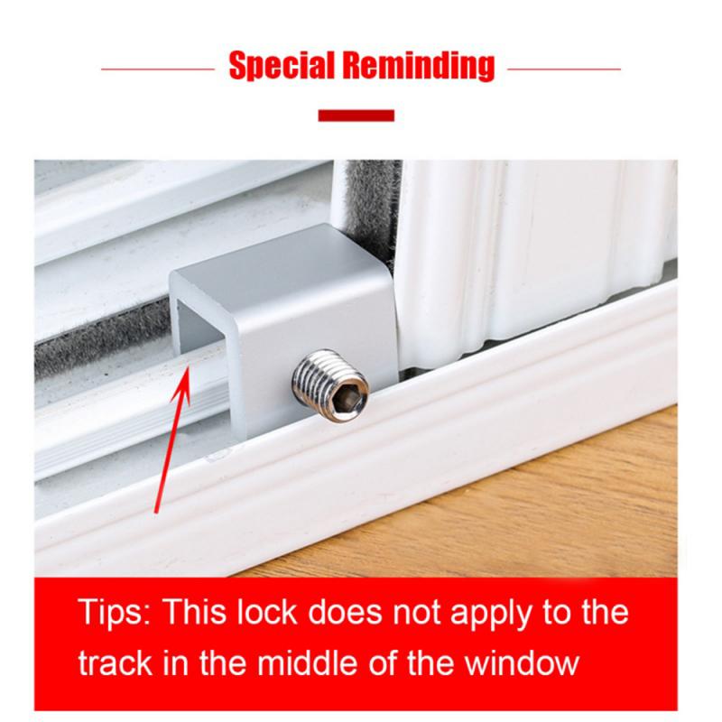 Screen Window Stopper Sliding Window Child Safety Lock Key Lock Window Door Lock Restrictor Aluminum Anti-pinch Baby Safety Lock