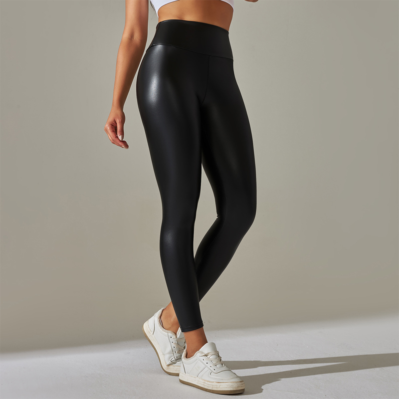 Leggings surdimensionnés pour femmes, pantalons en cuir PU taille haute, serrés et Sexy, pantalons de Yoga colorés pour femmes,