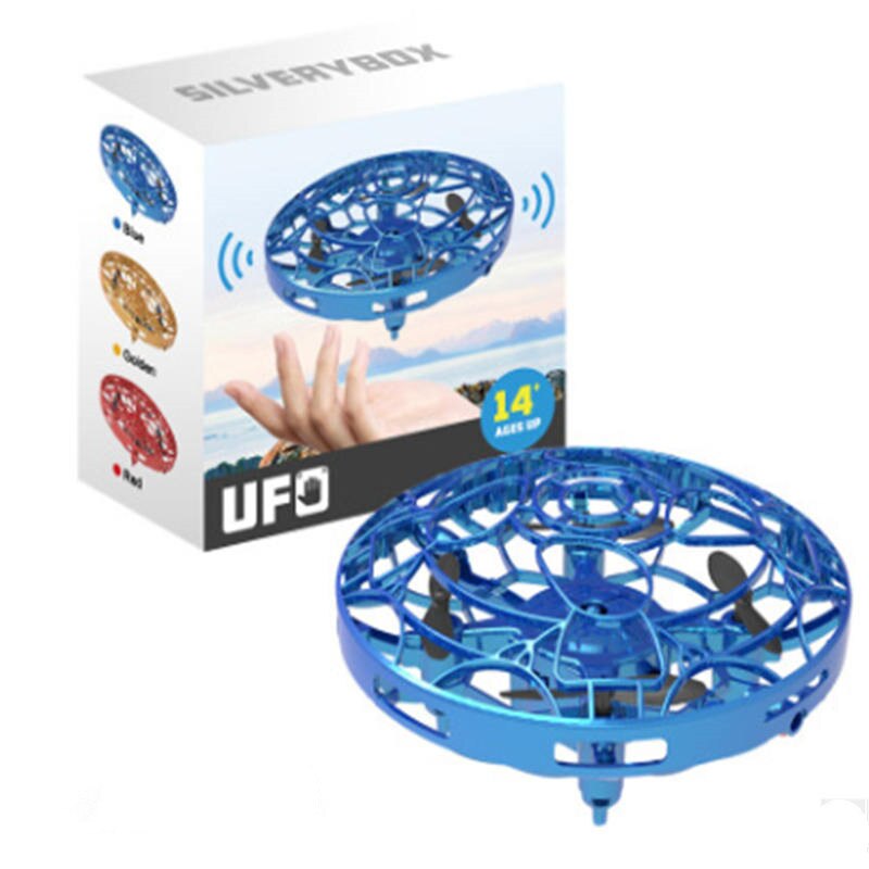 Mini Drone Quad Inductie Levitatie UFO LED Light USB Opladen Kinderen Speelgoed voor Jongens Meisjes Volwassen: blue