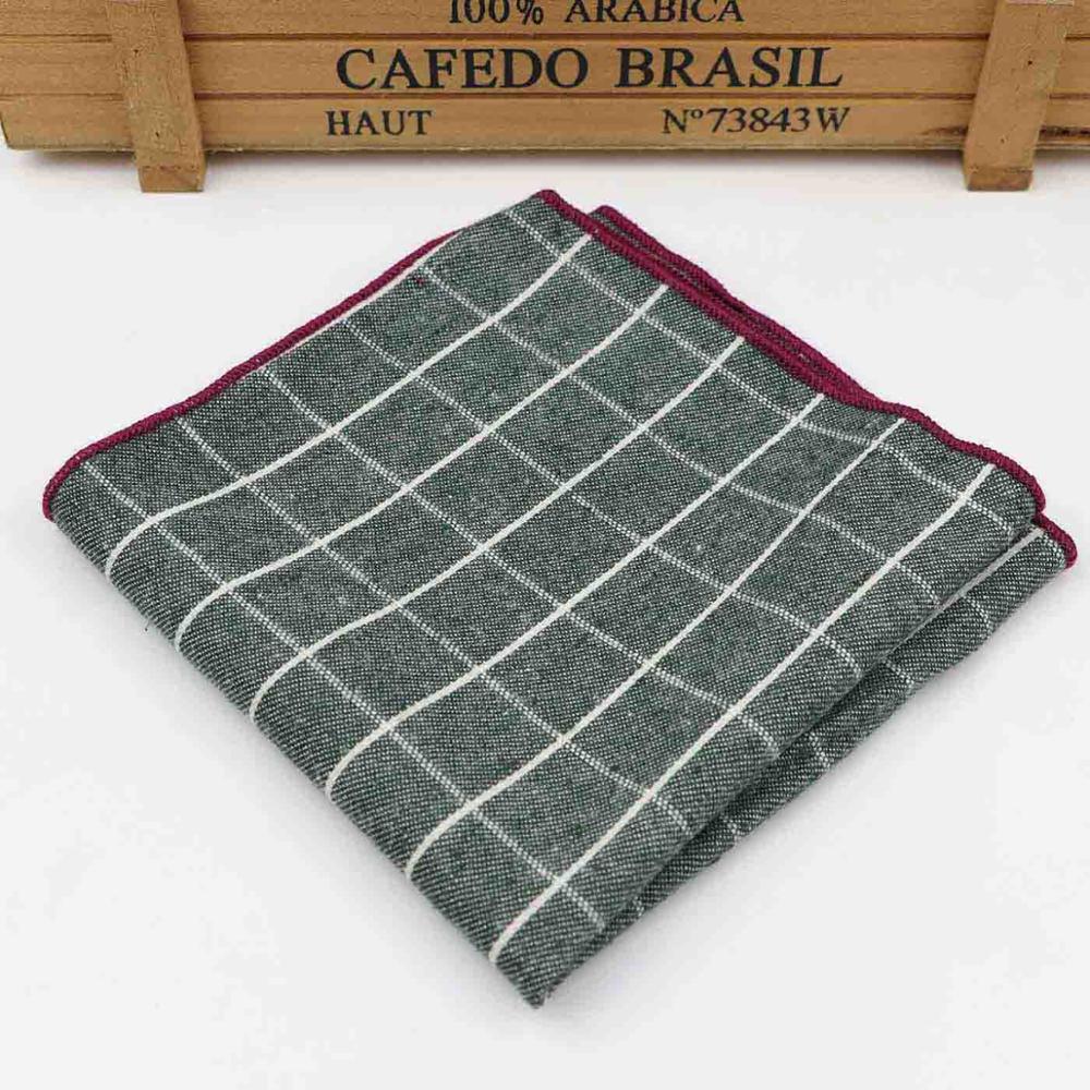 Striped Hankerchief Scarves Vintage Cotton Hankies Plaid Men's Pocket Square Handkerchiefs: 8