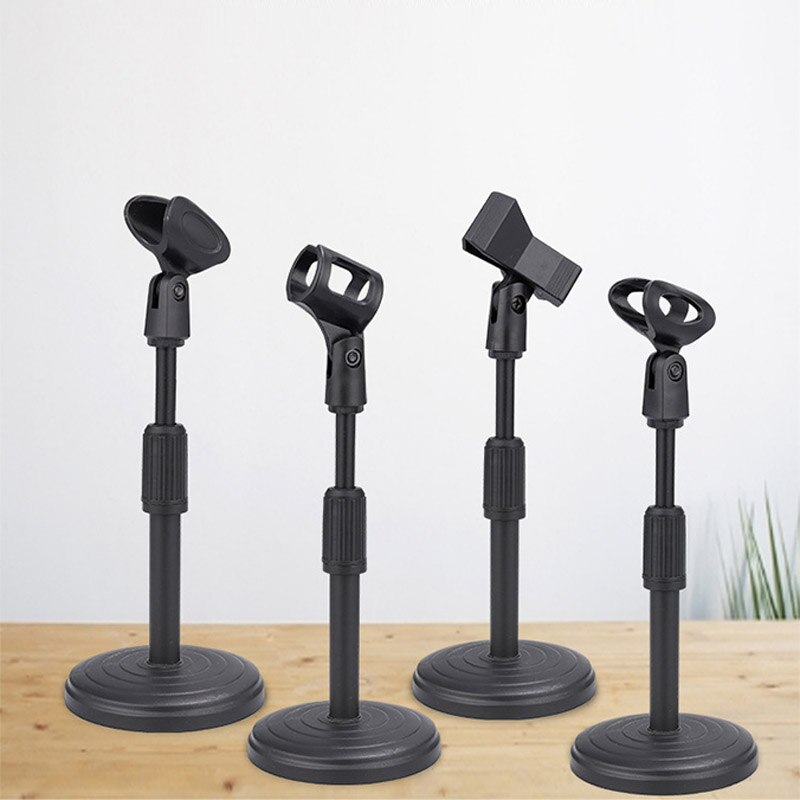 Microphone table stand upgraded adjustable table mic stand with base micro microphone holder microphone clip for podcasts corner