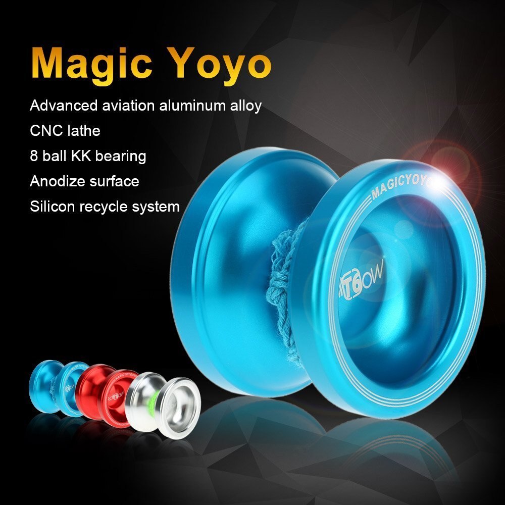 Magisk yoyo  t6 yoyo glöd helig gral yoyo cnc metall 10 kullager yoyo leksaker speciell rekvisita diabolo jonglering