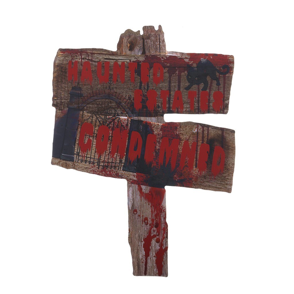 Halloween Decorations Yard Signs Stakes Beware Props Outdoor Decor Party Supplies Party & DIY Decorations #50
