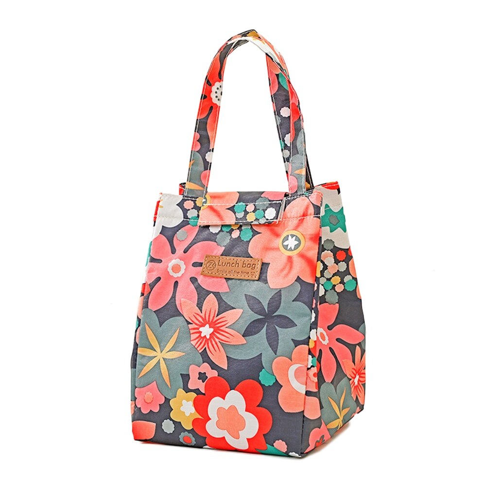 Lunch Bag Cute Multicolor Cooler Bags Women Waterproof Hand Pack Thermal Breakfast Box Portable Picnic Travel Food Bag: G