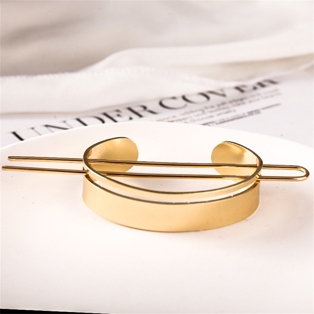 Horquilla de Metal para el pelo para mujer, pasador Simple, soporte para cola de caballo, accesorios para el cabello para niña, estilo femenino: A