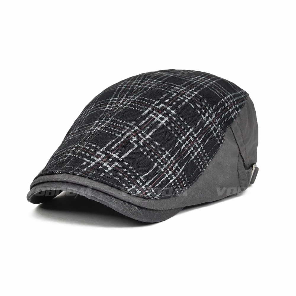 Voboom duckbill ivy casual barets hattar unisex sommar basker kepsar för män kvinnor justerbara märke bekväma plädkappar 026