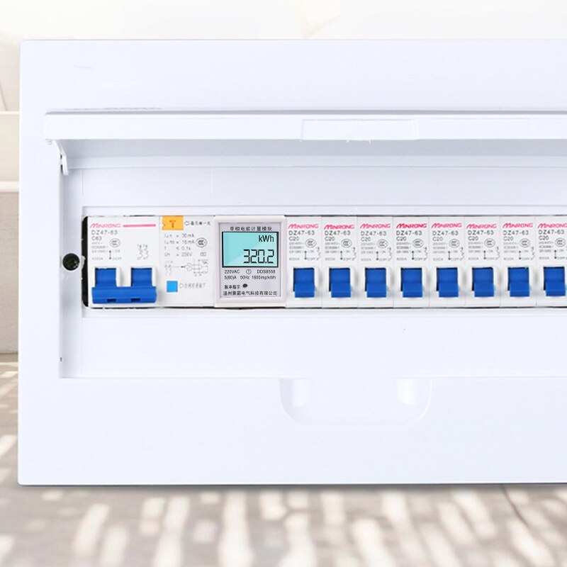 Home 80A LCD Digital Single Phase Energy Meter Multifunction kWh Power Consumption Wattmeter Electronic Measuring Tools