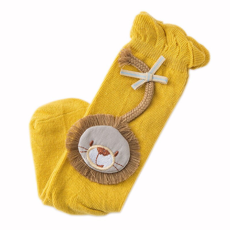 Chaussettes amples en coton pour bébés, motif Lion de dessin animé, pour garçons et filles, collection printemps et automne