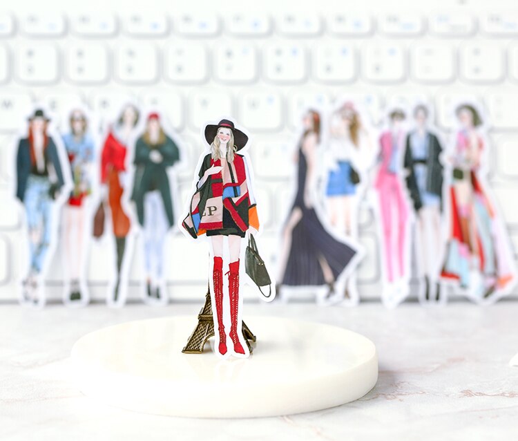 21PCS girl Stickers Crafts And Scrapbooking Decorative Sticker DIY Lovely Stationery