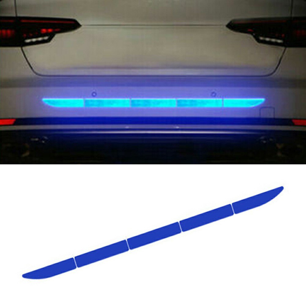 Tira de advertencia para calcomanía reflectante de automóvil, cinta protectora sin huellas, pegatina de advertencia para el cuerpo del coche, maletero, Exterior, accesorios para automóviles: Blue