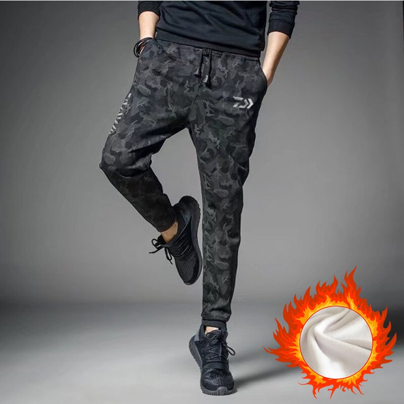 Dawa Vissen Broek Camouflage Steltlopers Outdoor Broek Wandelen Sport Britches Reflecterende Preventie Klimmen Vissen Broek: Winter 1 / XXL