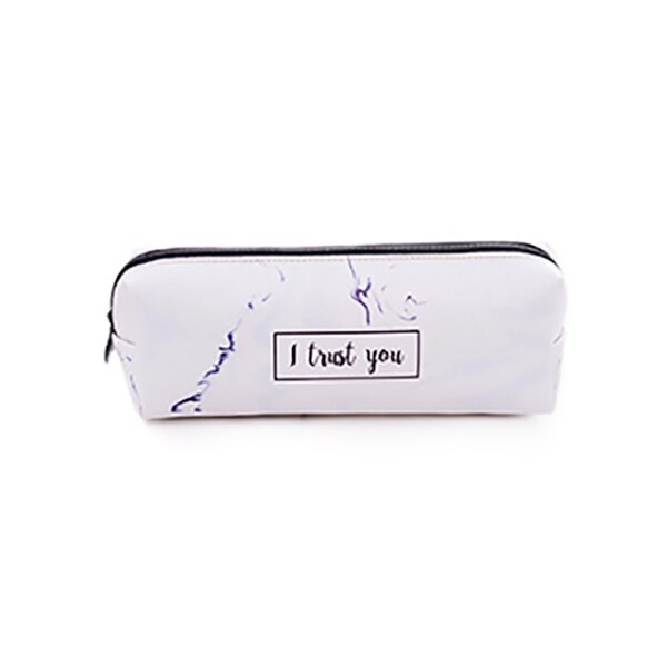Large Marble Pencil Cases Cute Leather Pencil Box Pen Bags For Boys Girls Stationery Office School Supplies: 2