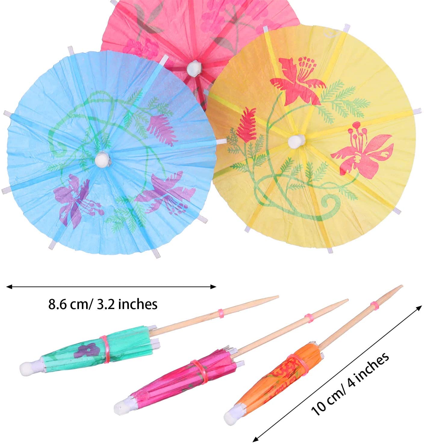 80 Stks/pak Drank Fruit Cake Sticks Mini Paraplu Paper Cocktail Parasols Paraplu Bruiloft Decoratie Verjaardag Feestartikelen