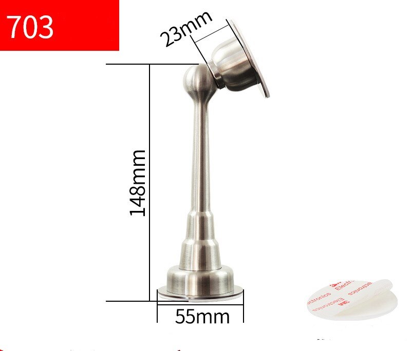 Door buffer, magnetic door buffer, stainless steel bracket, noise free floor door buffer, door protection function: Chrome