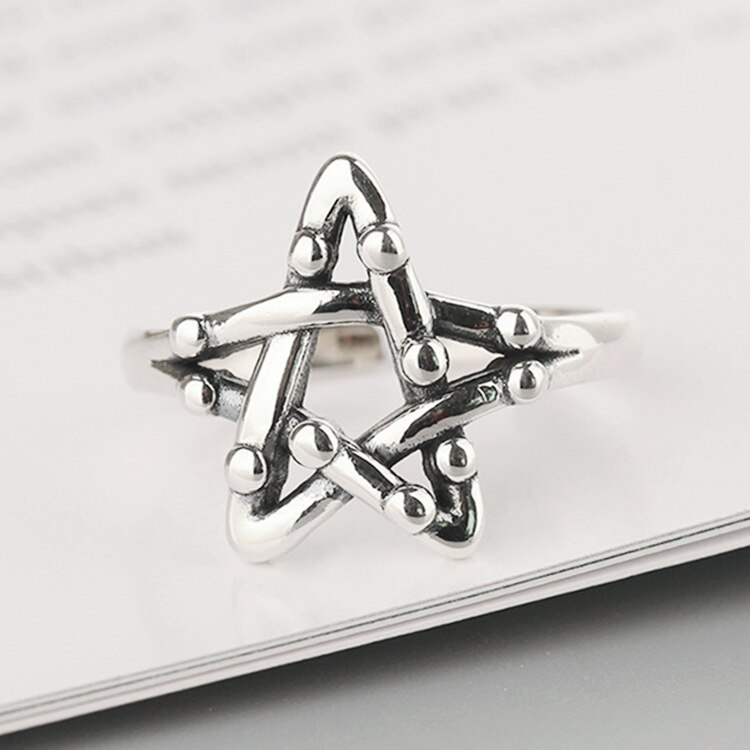 Gothic Star David Ringen Voor Vrouwen Charm Engagement Sieraden Meisjes Open Finger Knuckle Rings 2022