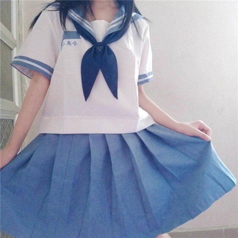 Pure color goldfish knot bow tie sailor suit collar flower JK Japanese uniform Kanto brocade college style