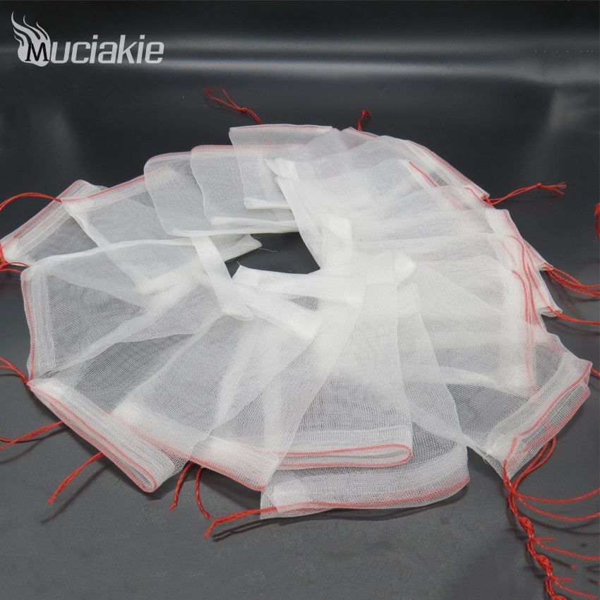 MUCIAKIE Versatile Drawstring Nylon Mesh Grow Bags for Seeds Soaking Germination Bag Garden Fruit Vegetables Protection Bag