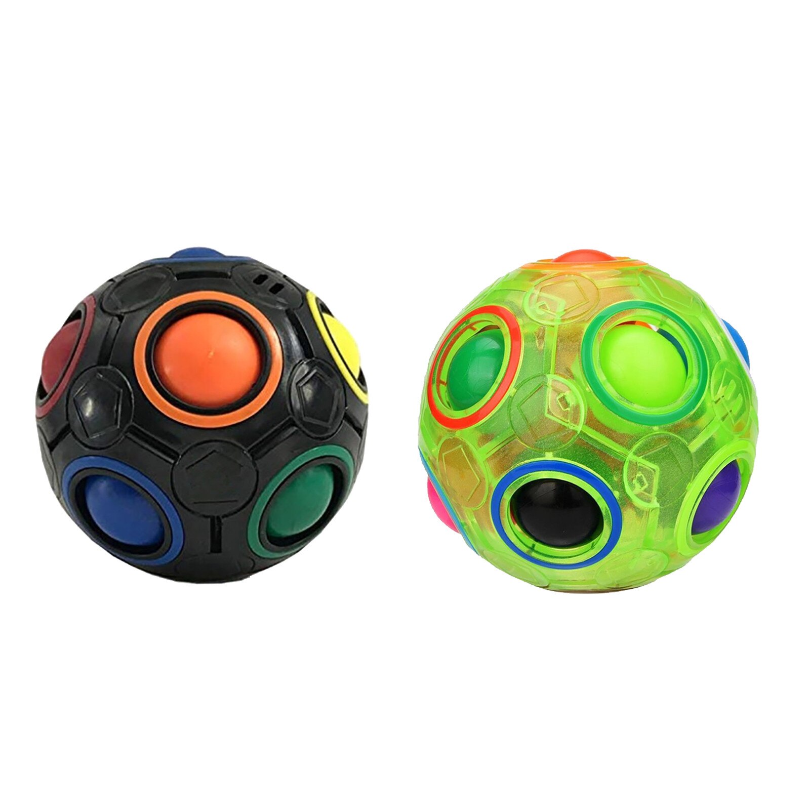 Fidget Toys Stress Reliever Simple Dimple Rainbow Magic Ball Figet Toys Simple Dimple Fidget Toy Anti Stress Figet Toys: 2PCS C